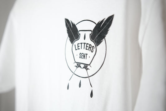 Letters Sent | T-Shirt | Typewriter White